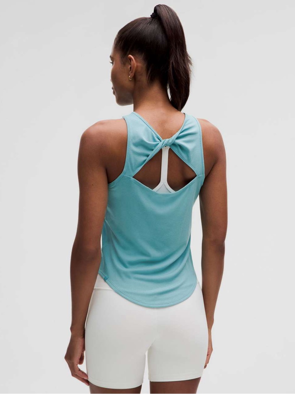 Lululemon Modal Silk Twist-Back Yoga Tank Top Tidal Teal Size 6 New With Tags